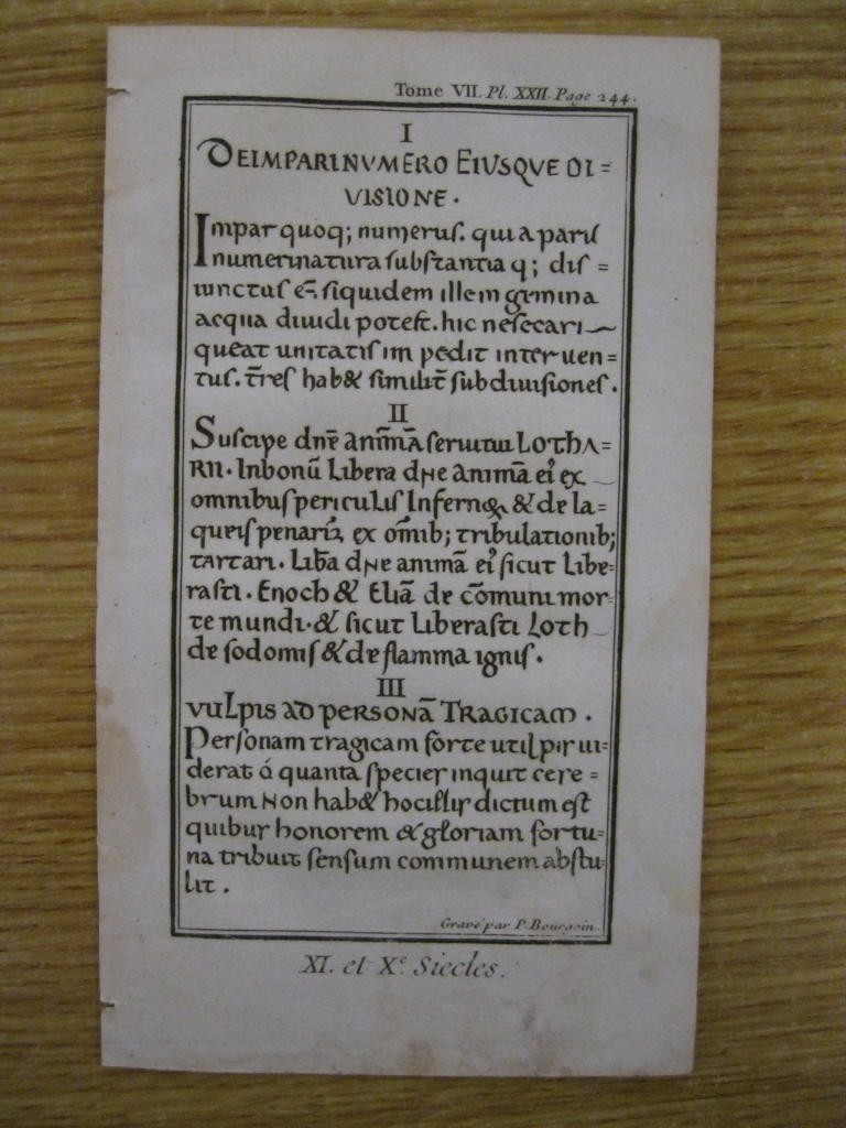 Tipografía y artesanía barroca  XXVI, XI et X  Siecles, 1746.Pluche